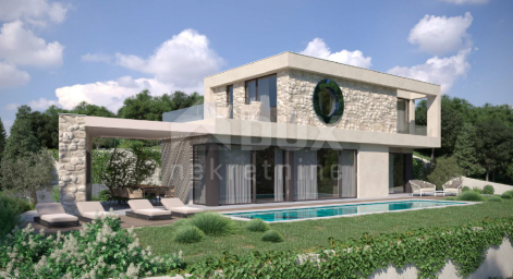 ISTRIA, RABAC - Modern villa with pool and sea view