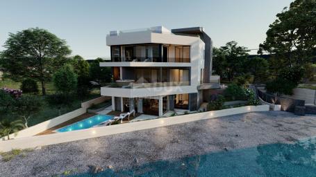 SUKOŠAN - duplex penthouse in a villa with sea view, pool and sun deck - S3
