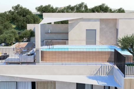 Trogir, Marina, ekskluzivan stan u novogradnji s krovnim bazenom, 243, 14 m2