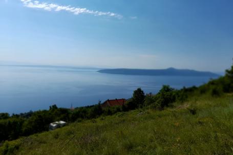 Istra, Mošćenička Draga, građevinsko zemljište 2256 m2 sa pogledom na more