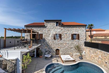 Vrbnik, surroundings, Mediterranean stone villa with pool!! ID 320