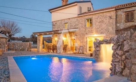 Vrbnik, surroundings, rustic stone villa with pool!! ID 376