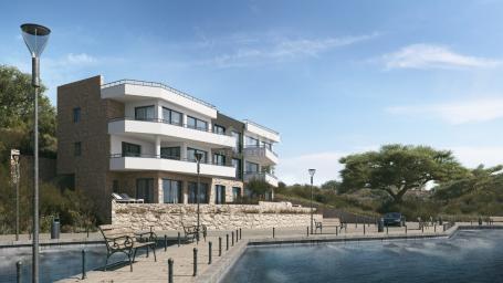 ISLAND OF KRK - Luxury apartment with pool, first row to the sea