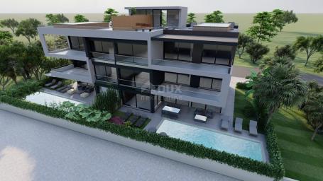 ZADAR, PRIVLAKA - Luxury apartment under construction, 1st row to the sea S3