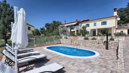 Kršan, surroundings, two holiday houses with swimming pool