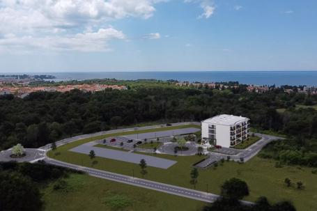 Istra, Poreč - moderan stambeni projekt, 800 m od mora, pogled na more, A 006, prizemlje NKP 83 m2