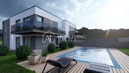 Istra, Umag, okolica - NOVOGRADNJA - moderna dvojna kuća s bazenom 