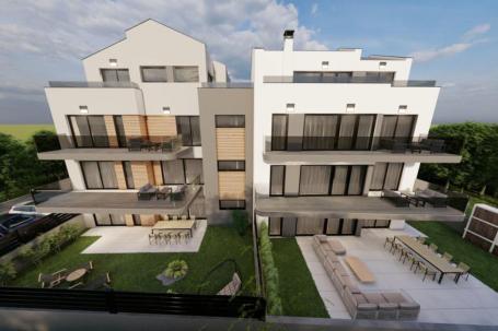 Istra, Rovinj, moderan stan u okolici Borika NKP 90 m2 u manjoj stambenoj zgradi