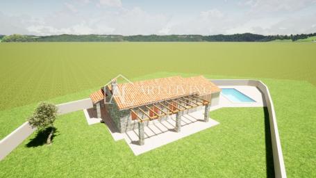 Istra, Umag,  okolica, - moderna kamena kuća s bazenom u novogradnji!!!