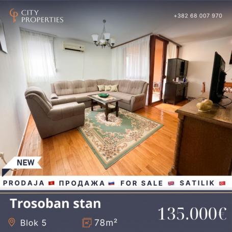 Trosoban stan 78m2, Preko Morače, Podgorica