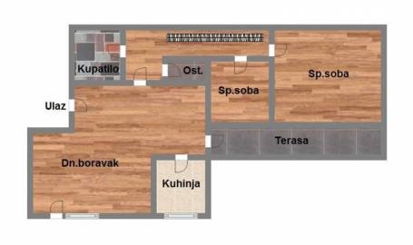 Trosoban stan u Gagarinovoj 69m2