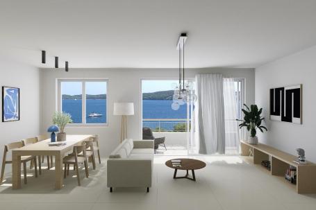 Trogir – okolica, prostran dvosoban stan s pogledom na more NKP 105, 50 m2