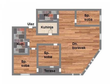 Dvostrano orijentisan stan u izgradnji vrhunskog kvaliteta -84m2 