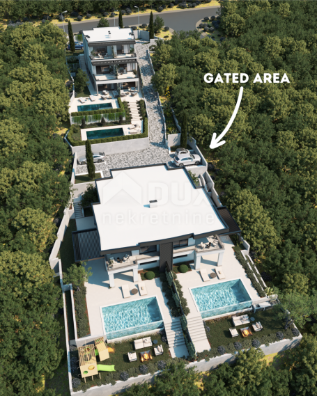 RIJEKA, KOSTRENA – dvije ekskluzivne duplex vile s privatnim bazenom, garažom i panoramskim pogledom