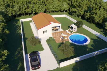 ISTRIA, TINJAN - Prefab house with a pool