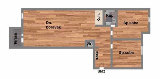 Nova Detelinara- Trosoban stan u izgadnji - 63m2