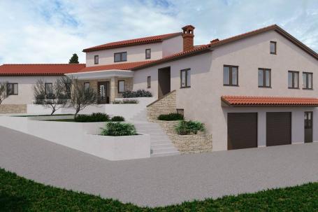 Istra, Rovinjsko Selo, stambeno poslovni objekt 600 m2 na zemljištu 3500 m2 u izgradnji
