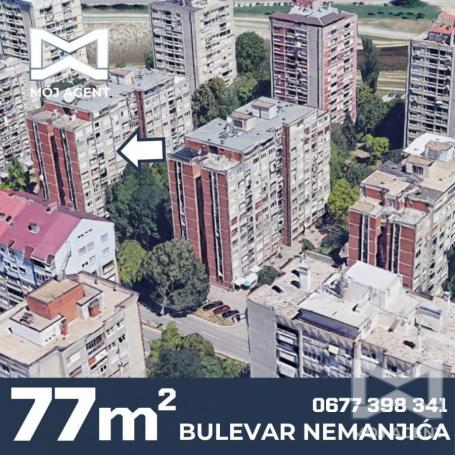 Trosoban – početak Bulevara – 77 kvm + 2 terase