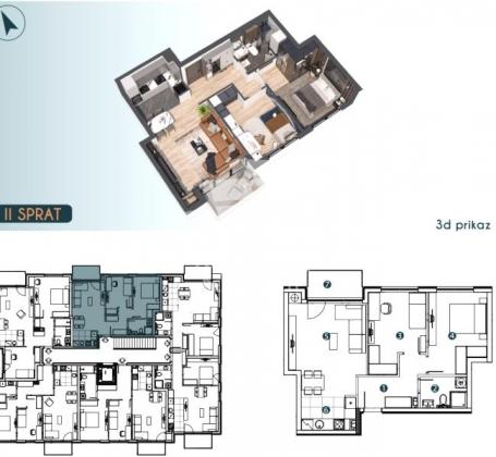 3. 0 stan u luksuznom kompleksu u Zemunu-Pregrevica ID#2603