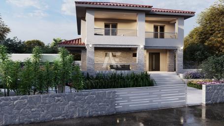 Samostojeća kuća s bazenom i pogledom na more u Dobrinju - ID 540