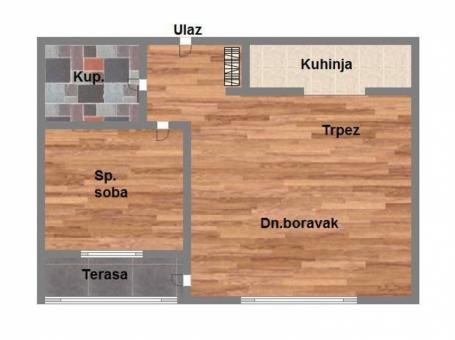 Dvosoban stan na Novom Naselju, Bistrica 40m2