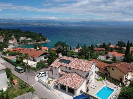 OPATIJA, LOVRAN, IKA- villa 380m2 s panoramskim pogledom na more i bazenom + uređena okućnica 700m2