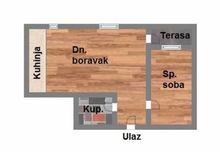 Dvosoban stan, Petrovaradin, 38m2