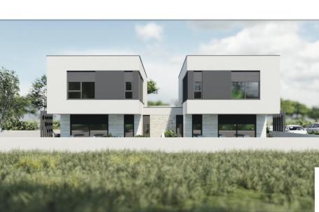 Medulin, moderna dvojna kuća oznake B - 120 m2 sa zelenom površinom  od 250 m2