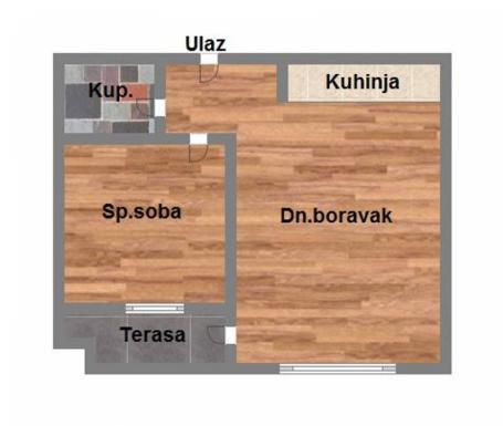 Dvosoban stan u izgradnji - PODBARA - 41m2
