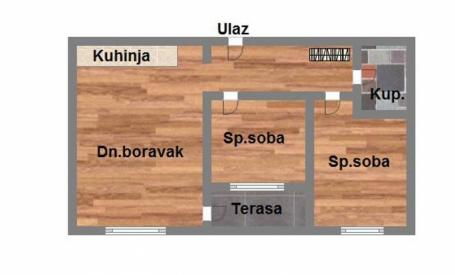 Trosoban stan u izgradnji - PODBARA - 57m2