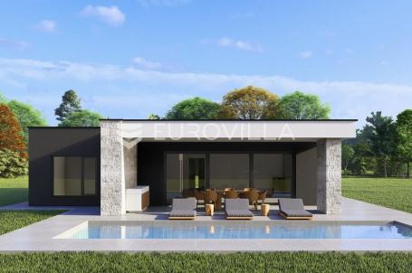 Istra, Žminj - moderna kamena vila 154 m2 s grijanim bazenom 35 m2, smart home i solarnom elektranom