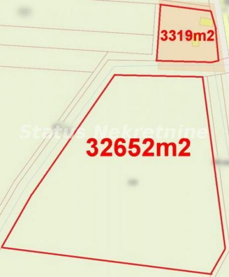 Čenej-Velika građevinska parcela 3319 m2 + 6 jutara poljoprivredne zemlje u blizini  Aerodroma-065/3