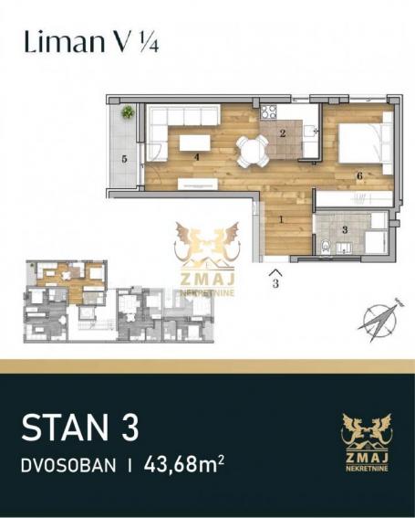 STAN 44m2, PRIZEMLJE, LIMAN IV- NOVO, MODERNO, LUKSUZNO!