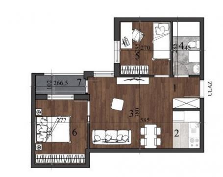 NOVI SAD - NOVA DETELINARA - 46.01 m2