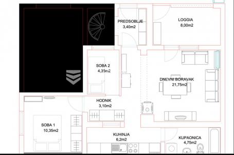 Zagreb, BRANIMIROVA, funkcionalan trosoban stan u prizemlju kuće, 62 m²