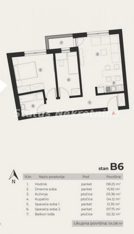 Podbara-direktna prodaja-Trosoban stan 54 m2 na poželjnoj top lokaciji-mogućnost povrata PDV-a-065/3