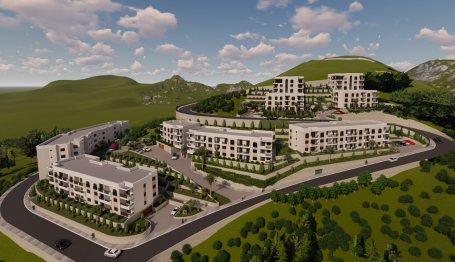 Functional two-bedroom apartment in a new residential complex in Budva. 