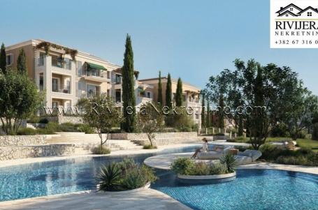 Na prodaju jednosoban stan sa baštom  kompleks HEIGHTS Tivat