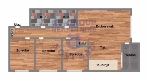 Troiposoban stan u Sadovima, 76m2