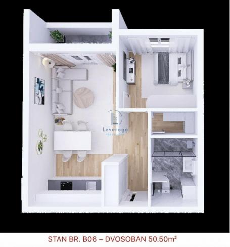 Novogradnja, Kotež 1, 50.50 m2, cena + pdv