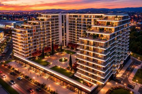 Luksuzan, do sada neuseljavan jednosoban stan u kompleksu Planet Residence – 39 m²