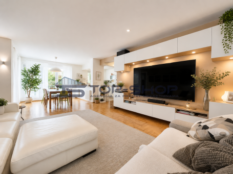 Шестине – Подсљеме четворособан стан 120м², 1. спрат, тераса, врт, гаража