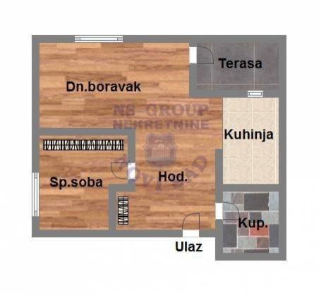 Dvosoban stan na Karagaci, 37m2